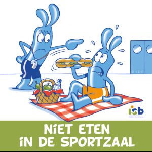 Bordje "Niet eten in de sportzaal"