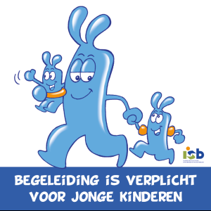 Bordje "Begeleiding is verplicht voor jonge kinderen"