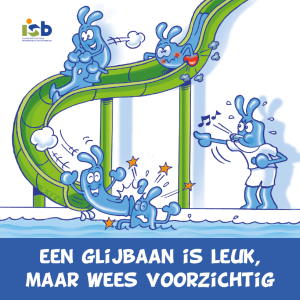 Bordje "Een glijbaan is leuk, maar wees voorzichtig"