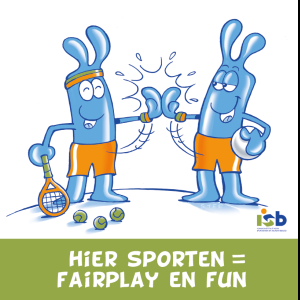 Bordje "Hier sporten = fairplay en fun"