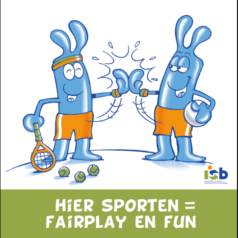 Bordje "Hier sporten = fairplay en fun"