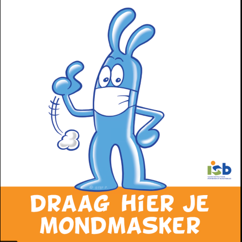 Staander "Draag hier je mondmasker"