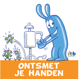 Staander "Ontsmet je handen"