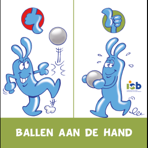 Bordje "Ballen aan de hand"
