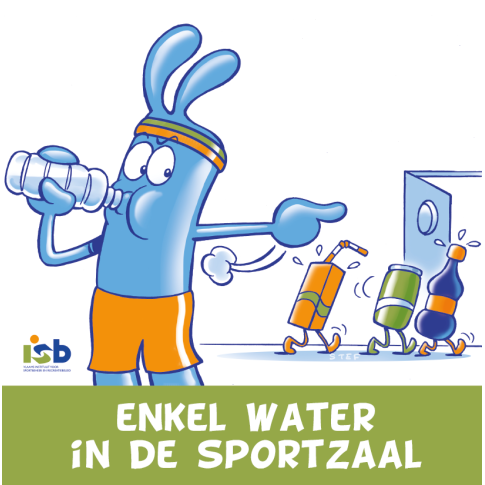 Bordje "Enkel water in de sportzaal"