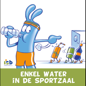 Bordje "Enkel water in de sportzaal"