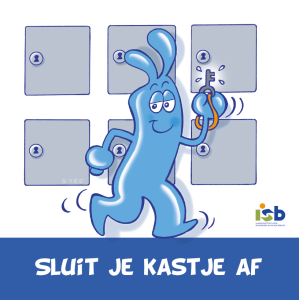 Bordje "Sluit je kastje af"