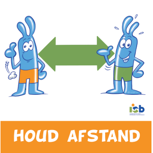 Bordje "Houd afstand"