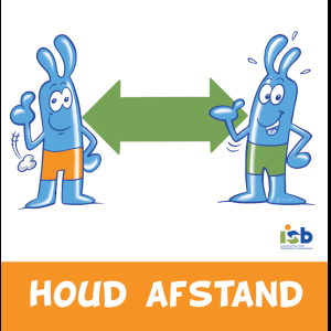 Bordje "Houd afstand"